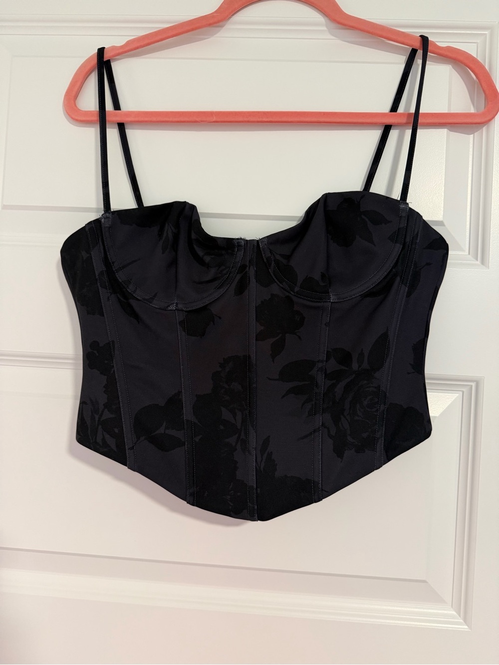 White Fox Boutique Navy Floral Bustier Corset Top